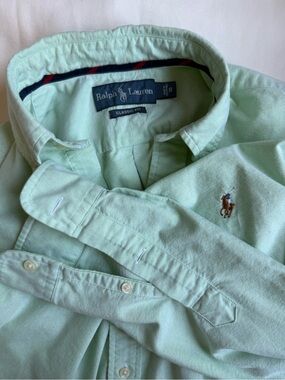 Ralph Lauren Mint Green Oxford Button-Down Shirt